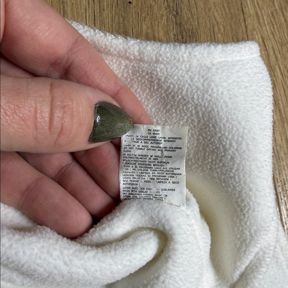 Jacadi Ivory Knit Fleece Lined Baby Bonnet - Picture 4 of 5